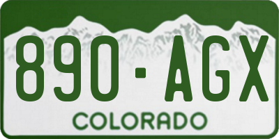 CO license plate 890AGX