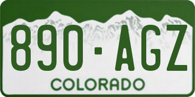 CO license plate 890AGZ