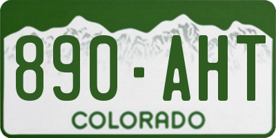 CO license plate 890AHT
