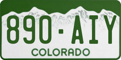 CO license plate 890AIY