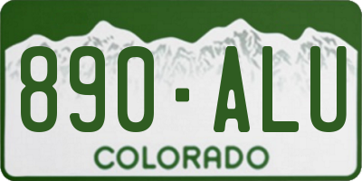 CO license plate 890ALU
