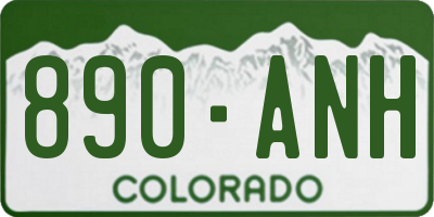CO license plate 890ANH
