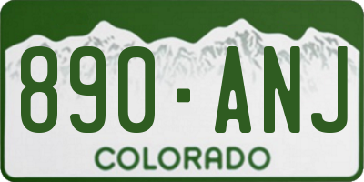 CO license plate 890ANJ