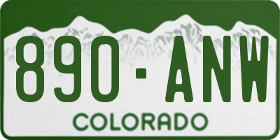 CO license plate 890ANW