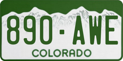 CO license plate 890AWE