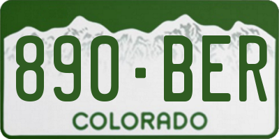 CO license plate 890BER