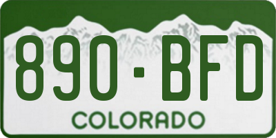 CO license plate 890BFD