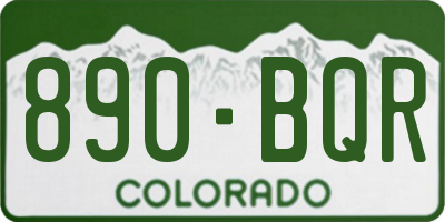 CO license plate 890BQR