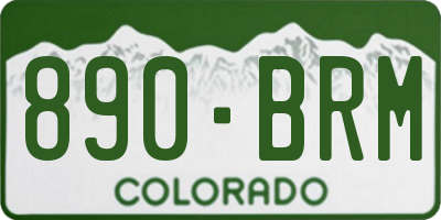 CO license plate 890BRM