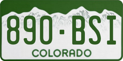 CO license plate 890BSI