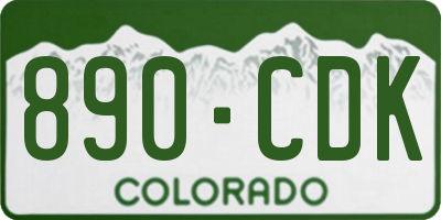 CO license plate 890CDK