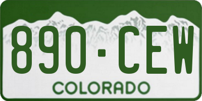 CO license plate 890CEW