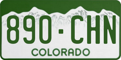 CO license plate 890CHN
