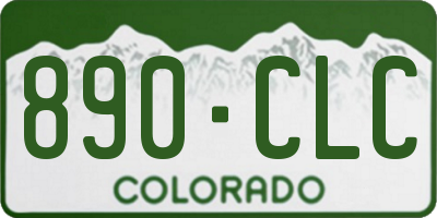 CO license plate 890CLC