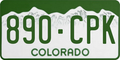 CO license plate 890CPK