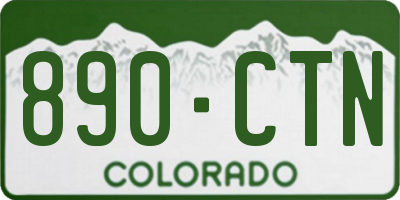 CO license plate 890CTN