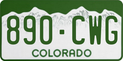 CO license plate 890CWG