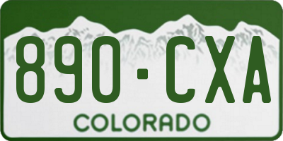 CO license plate 890CXA