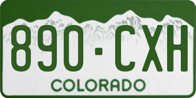 CO license plate 890CXH