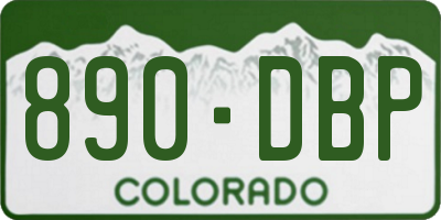 CO license plate 890DBP
