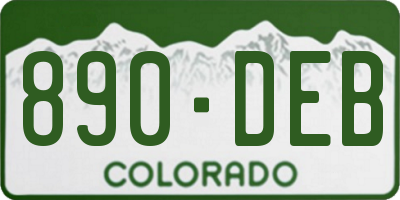 CO license plate 890DEB