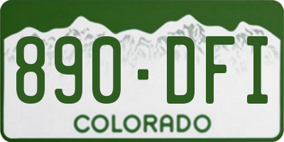 CO license plate 890DFI