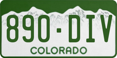 CO license plate 890DIV