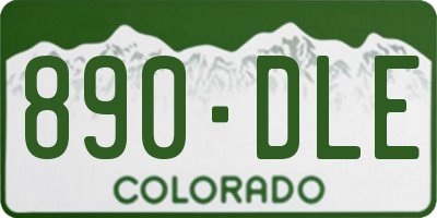 CO license plate 890DLE