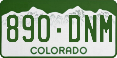 CO license plate 890DNM