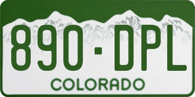 CO license plate 890DPL