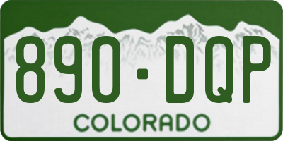 CO license plate 890DQP