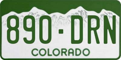 CO license plate 890DRN