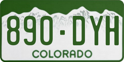 CO license plate 890DYH