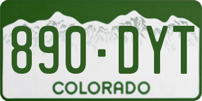 CO license plate 890DYT