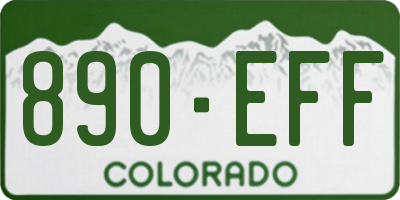 CO license plate 890EFF