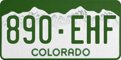CO license plate 890EHF