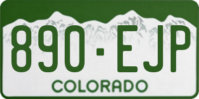CO license plate 890EJP