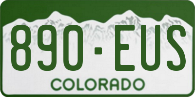 CO license plate 890EUS