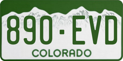 CO license plate 890EVD