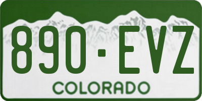 CO license plate 890EVZ
