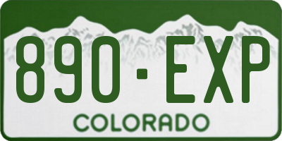 CO license plate 890EXP