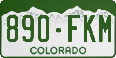CO license plate 890FKM