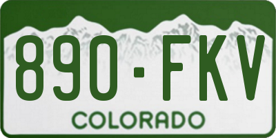 CO license plate 890FKV