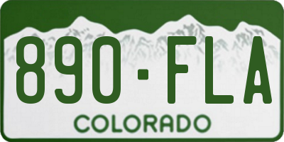 CO license plate 890FLA