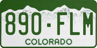 CO license plate 890FLM