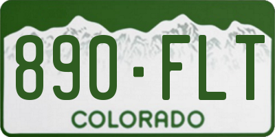 CO license plate 890FLT