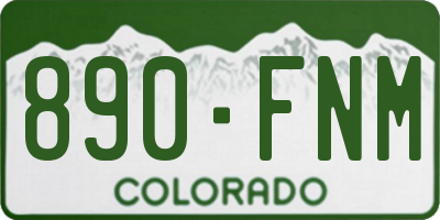 CO license plate 890FNM