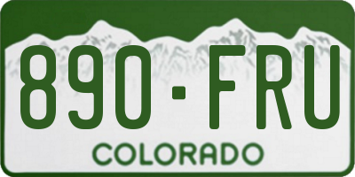 CO license plate 890FRU