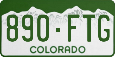 CO license plate 890FTG