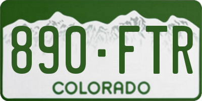 CO license plate 890FTR
